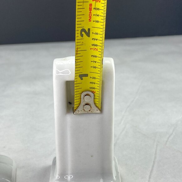 Vintage White Porcelain Towel Rack Mounts For Square Dowel - Picture 11 of 11